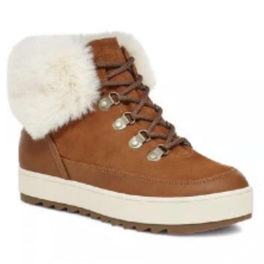 Koolaburra by UGG Tynlee Lace-Up Boots, Brown, Size‎ 8, Brand New